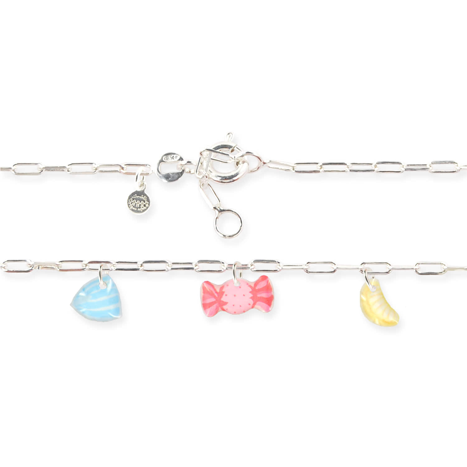 Figaro Silver Chain Necklace Ag925_Pink Candy