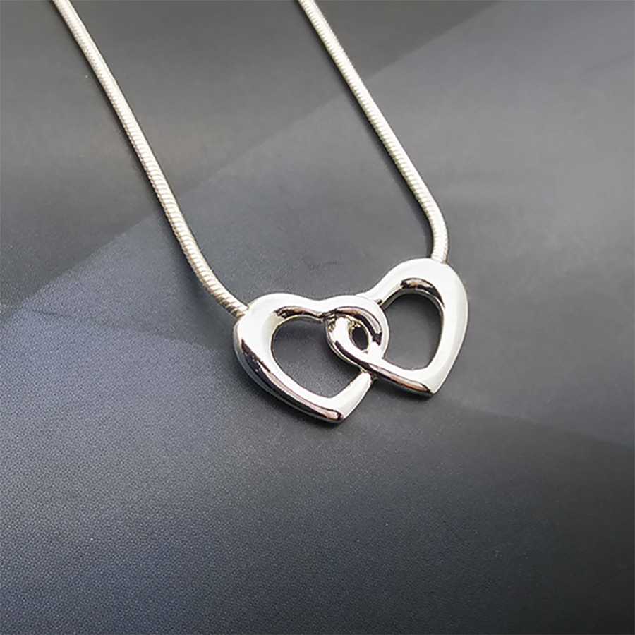Necklace double heart